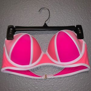 NWOT Pink Strapless Bikini Top